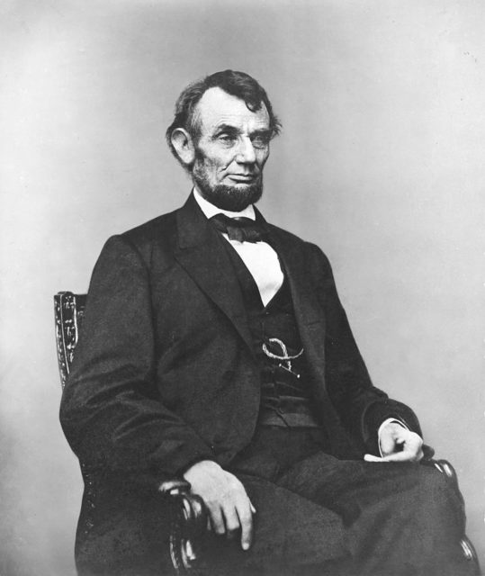 President Abraham Lincoln was elected in to office in 1861, and was assassinated a year before the Civil War came to an end. Wikipedia / Public Domain
