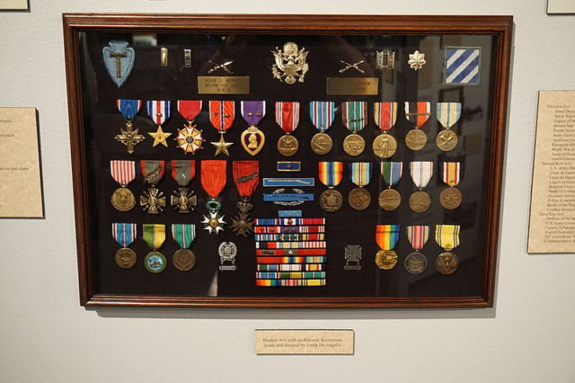 Audie Murphy’s medals. Wikimedia Commons / Michael Barera / CC BY-SA 4.0