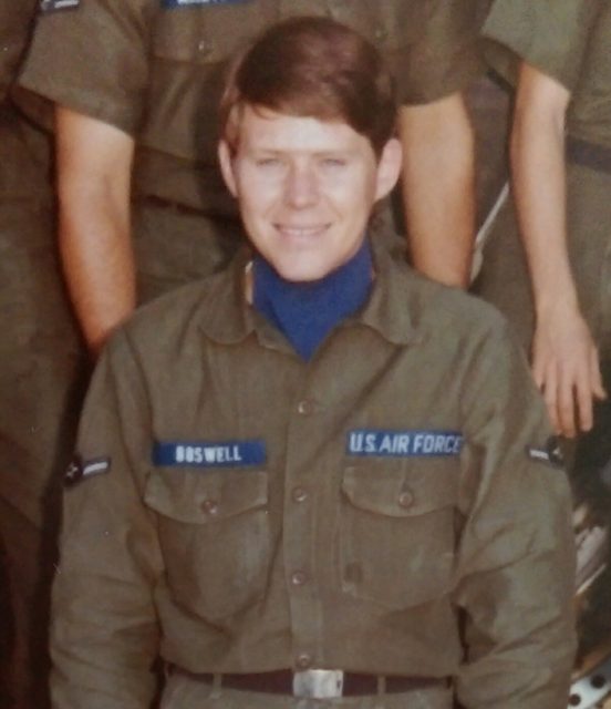 Boswell is pictured in 1972 while attending training at Vandenberg Air Force Base in California. Courtesy of Jack Boswell 