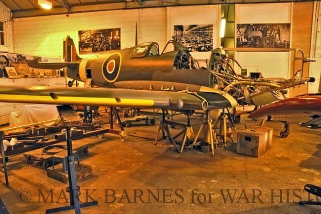 This Spitfire is under restoration and will re-appear on the flight line soon enough.