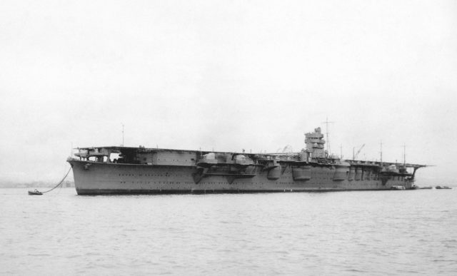 The Hiryū aircraft carrier docked at Yokokuka in 1939 Image Source: Wikipedia
