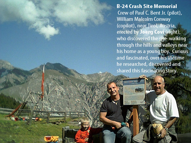 Joerg Covi Crash site, memorial plaque