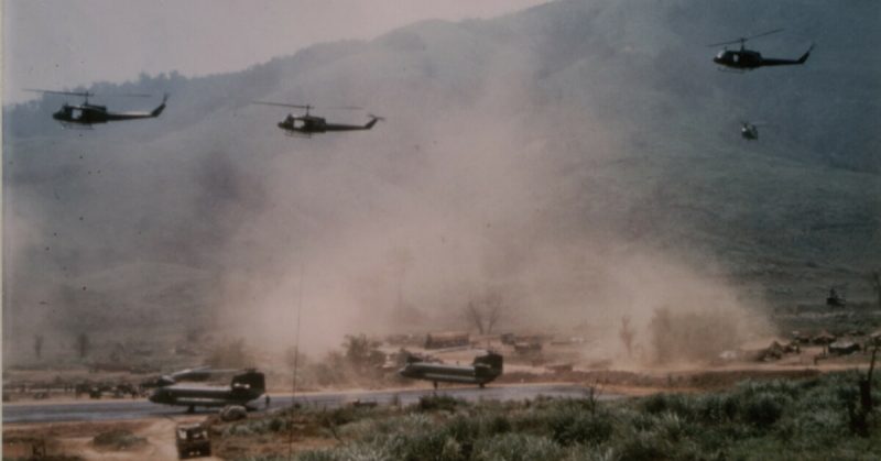 1st Cav forces at LZ Stud, staging area for Operation Pegasus, the evacuation of Khe Sanh.  By Icemanwcs - CC BY-SA 3.0