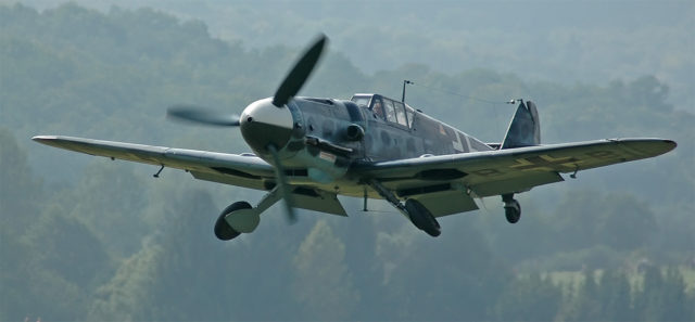 Stigler's type of fighter at the time, a Me 109. Image By Kogo/Wikipedia/CC BY-SA 2.0