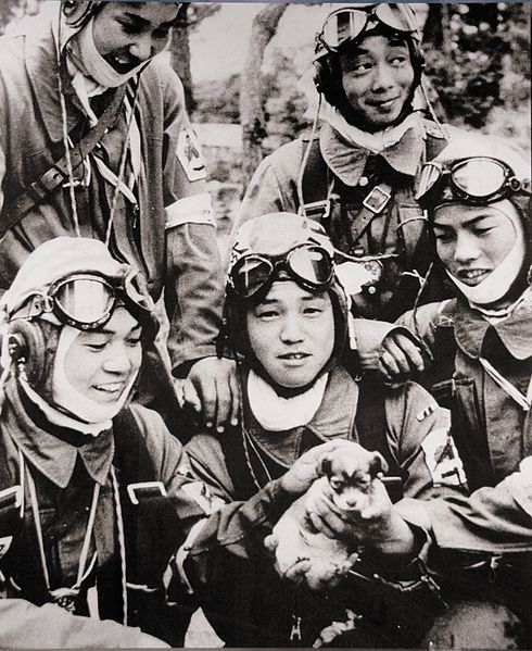 Kamikaze pilots, all under the age of 20. Three of these young men are only 17 (source: Wikipedia Commons / Public Domain) 