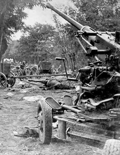 A bombed Polish Army column during the Battle of the Bzura [Public Domain | Wikipedia]