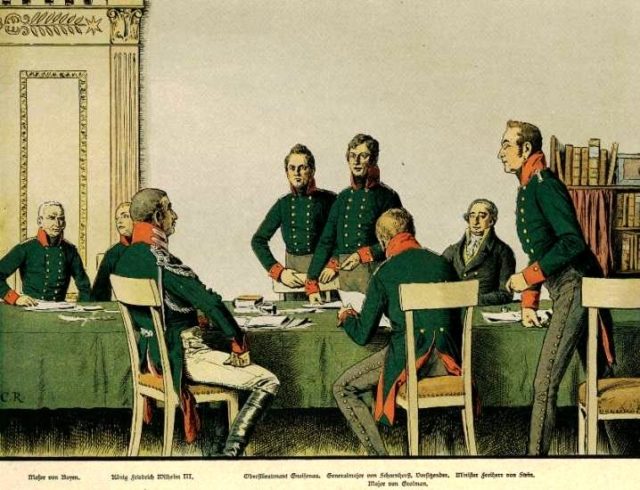 The Commitee to Reorganize the Prussian Army. After Jena Auerstadt the Prussian army went back to square one. They began rebuilding with a clear, simplified command structure. Promotion was based on skill, rather than political gain or nobility, and training was improved. They managed to turn a gruesome and embarrassing defeat into continuous victory. The Prussian, and later German, military was basically undefeated from 1815 to 1914, with the start of WW1. Source: wiki/ public domain