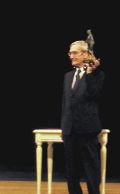 Petrov receiving the Dresden Prize in 2013