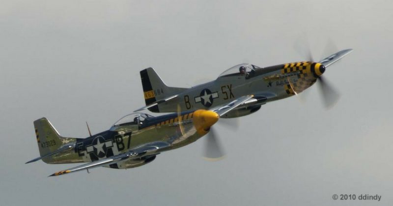 Two members of The Horsemen aerobatic team demonstrate precision flying at the Indianapolis Air Show. - Image by <a href=