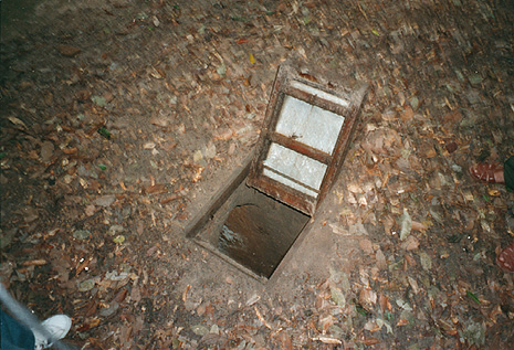 Here is the same spot, but with the trap door open. These trap doors were incredibly difficult to spot, thus making them very dangerous. Kevyn Jacobs / Own Work / Wikipedia / Public Domain 