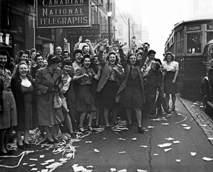 Toronto's VE-Day celebration is an example of how one should go. They too had a large influx of military personnel throughout the war, and didn't have proper facilities for them to relieve the expected build up stress from military life. But their higher ups organized events and relaxation for VE-Day making sure that they closely coordinated their plans.