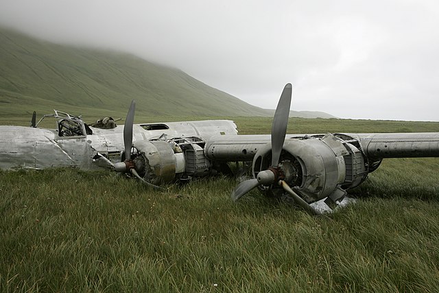 Consolidated B-24D Liberator in the grass