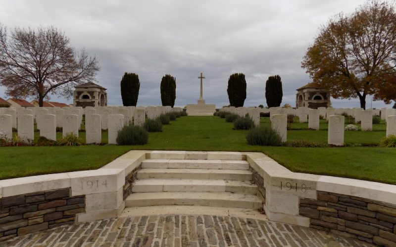 Woburn Abbey Cemetery, Cuinchy.  Source: Commonwealth War Graves Commission, http://www.cwgc.org