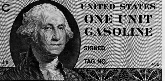 Gas coupon printed but not issued during the 1979 energy crisis.