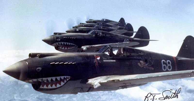 Flying Tigers of the 3d Squadron Hell's Angels over China in 1942.