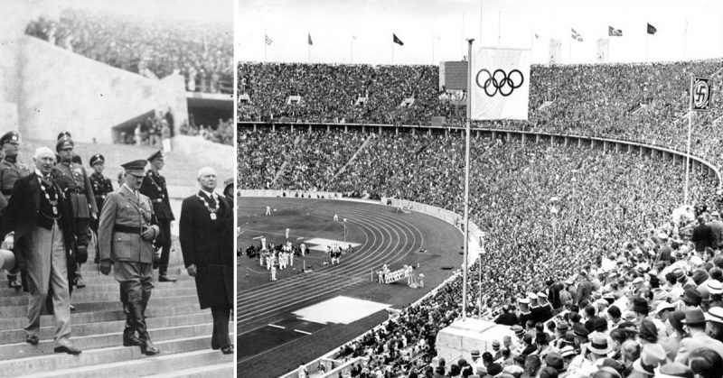 Opening of the Summer Olympic Games in Berlin,  1936.  Source: By Bundesarchiv - CC BY-SA 3.0 de