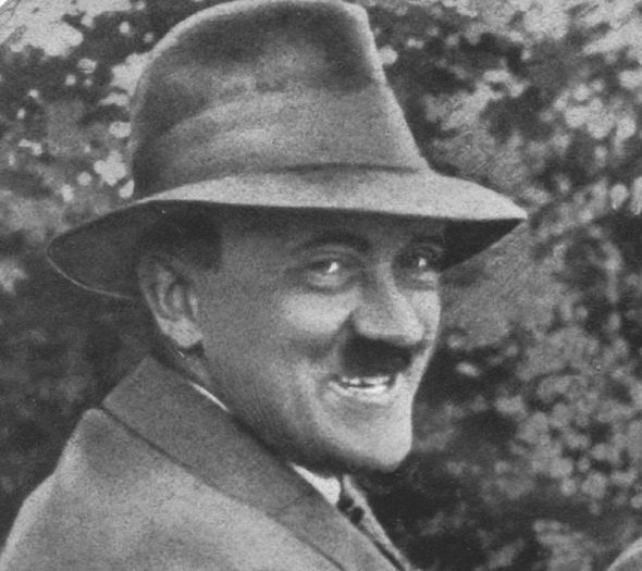 Adolf Hitler looking rather silly. He hated this picture and wanted it banned.