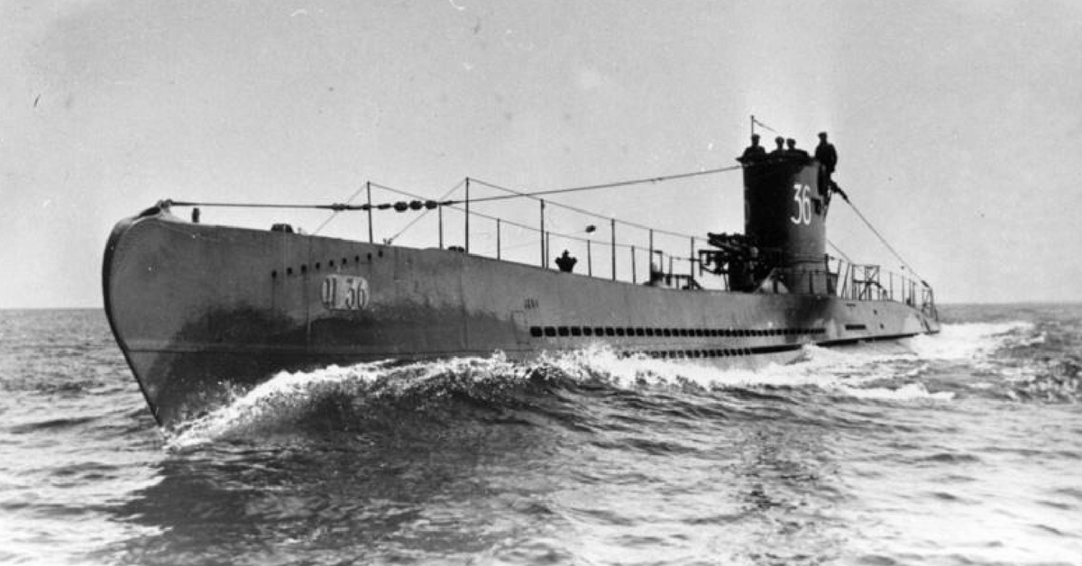 German U-boat U-36, in training in 1936. Bundesarchiv - CC BY-SA 3.0 de