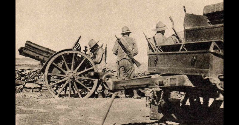 Italian artillery in Tembien, Ethiopia, in 1936.