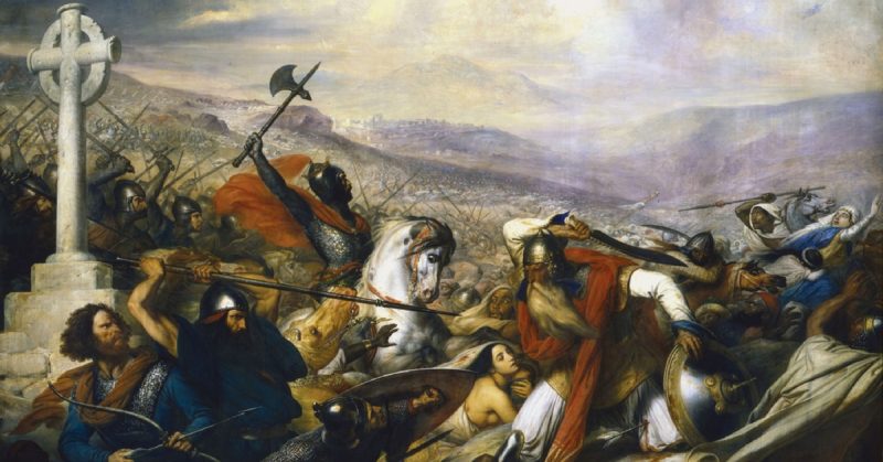 Charles Martel in the Battle of Tours.
