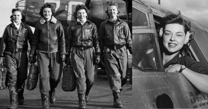 Left: Women Airforce Service pilots Frances Green, Margaret 