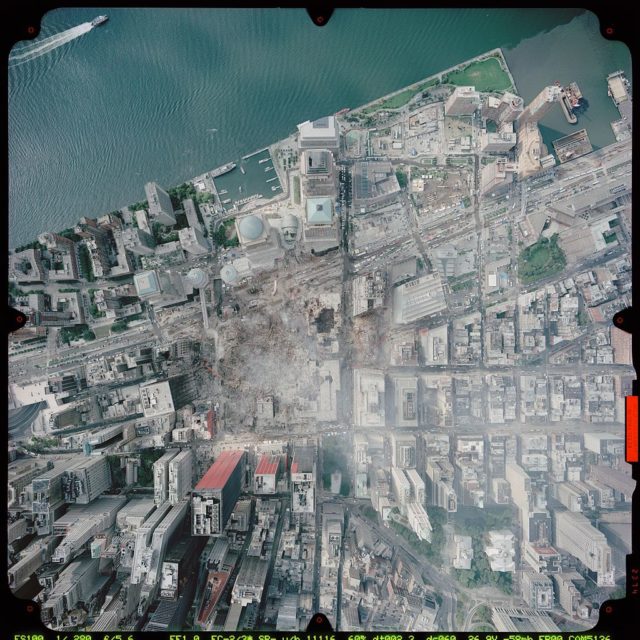 World Trade Center site following the attacks, Sept. 2001. Wikipedia / Public Domain