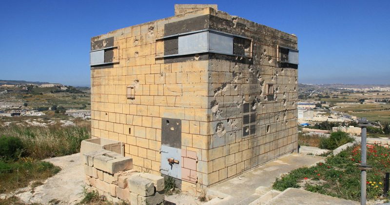 One of the World War II pillboxes in Malta, Naxxar.  Frank Vincentz / CC BY-SA 3.0 / Wikipedia