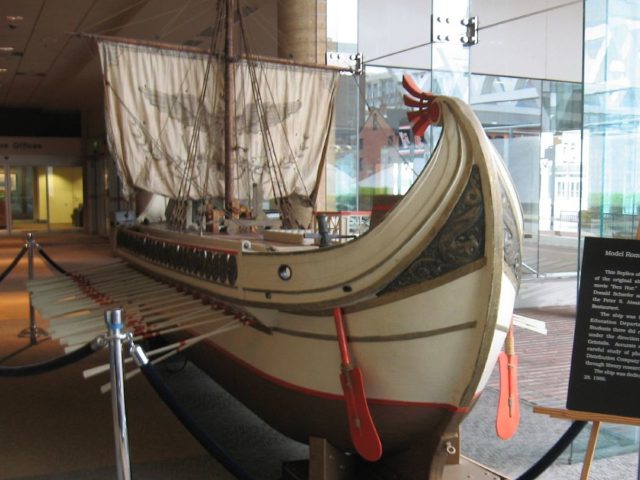 Replica of an ancient Roman trireme. Photo Credit.