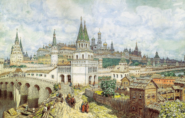 View of 17th-century Moscow (Drawing by Apollinary Vasnetsov / Wikipedia / Public Domain)