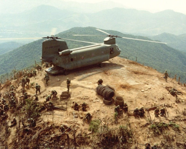 US Soldiers and a Helicopter In Vietnam. Sadly, drug use was rife throughout the conflict. Flickr /manhhai / CC BY-2.0