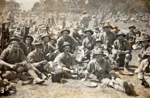 Soldier from WW1 in Training - this is not a re-enactment; these men are for real. Photo Credit