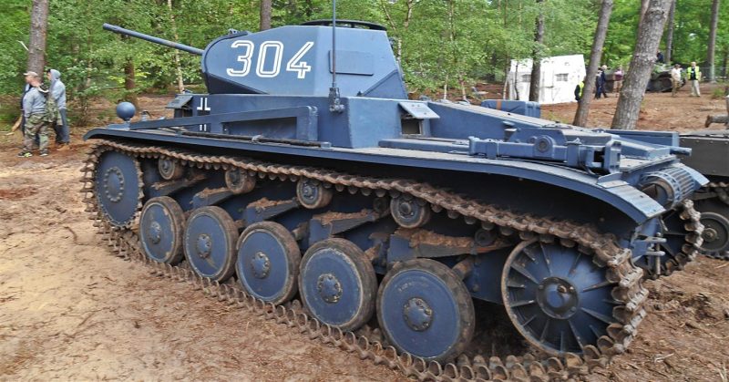 A special guest from the French Tank Museum at Saumur: the Panzer II. This light tank formed the bulk of German armoured forces during the opening days of the Second World War.