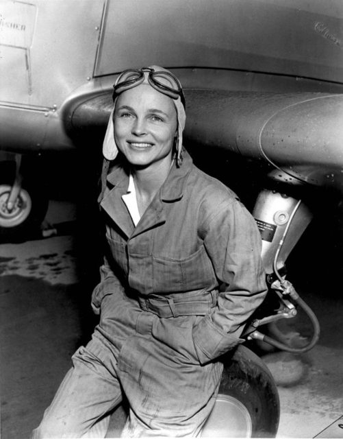 Mrs. Betty H. Gillies was the first woman pilot to be "flight checked" and accepted by the Women's Auxiliary Ferrying Squadron. Mrs. Gillies, 33 years of age, has been flying since 1928 and received her commercial license in 1930. She has logged in excess of 1400 hours flying time and is qualified to fly single and multi-engined aircraft. Mrs. Gillies is a member of the Aviation Country Club of Hicksville L.I. and is a charter member of the 99s, an international club of women flyers formed in 1929, whose first president was Amelia Earhart