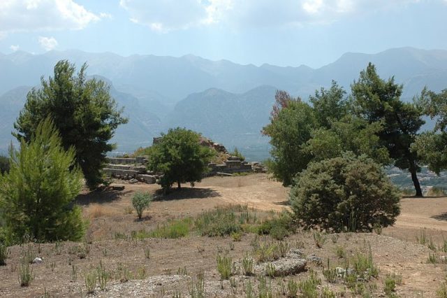 The site where Sparta supposedly stood in the Bronze Age, as seen today. Heinz Schmitz/Eigenes Bild/Wikipedia/CC BY-SA 2.5