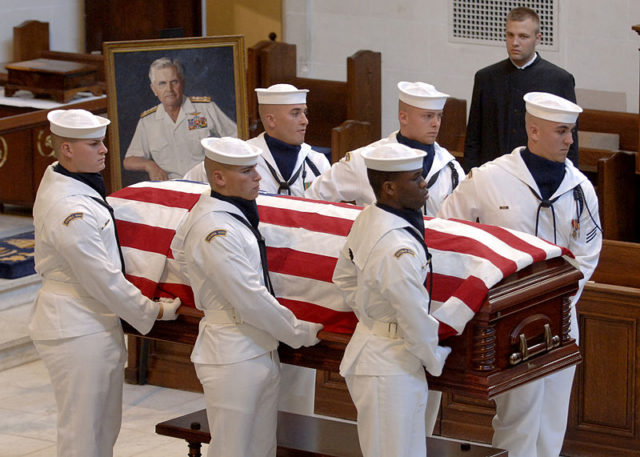 Stockdale's funerary service on July 23, 2005 in Annapolis, Maryland Image Source: