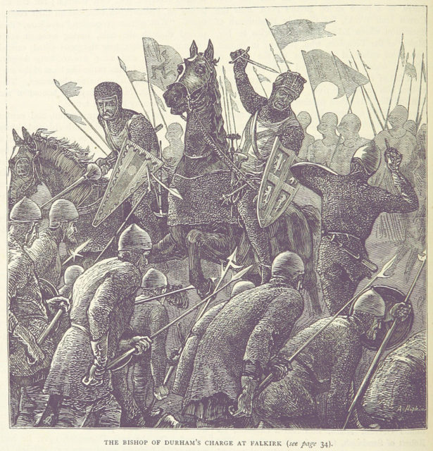 The charge of Antony Bek, Bishop of Durham, at the Battle of Falkirk.