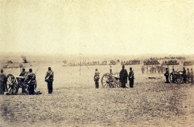 Uruguayan artillery at Battle of Sauce, July 18, 1866. Source: Wikipedia/ Public Domain
