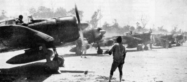 Japanese Mitsubishi Zero ready for takeoff