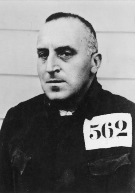 Carl von Ossietzky seen in a concentration camp following the leak of the German re-armament. 