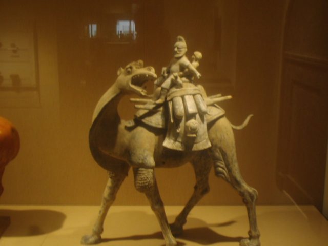 Camel with rider, earthenware, Tang Dynasty. Photo Credit