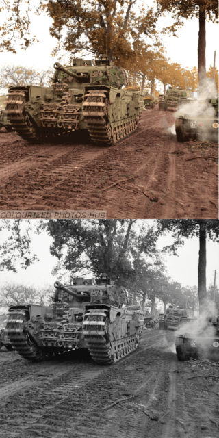 Churchill tanks of 6th Guards Tank Brigade in NW Europe, 2 November 1944