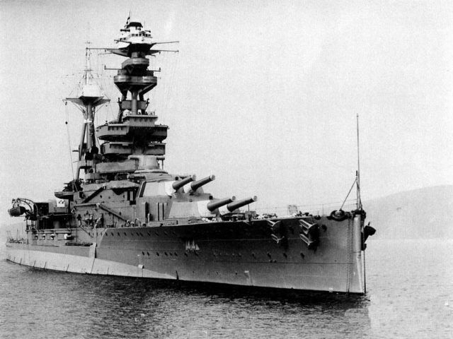 The British battleship HMS Royal Oak (08) was sunk in the main British fleet base at Scapa Flow, Orkney, by U-47 (Wikipedia / Public Domain)