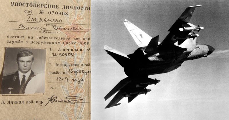 Viktor Belenko’s Military Identity Document and the Mikoyan-Gurevich MiG-25. Wikipedia / Public Domain