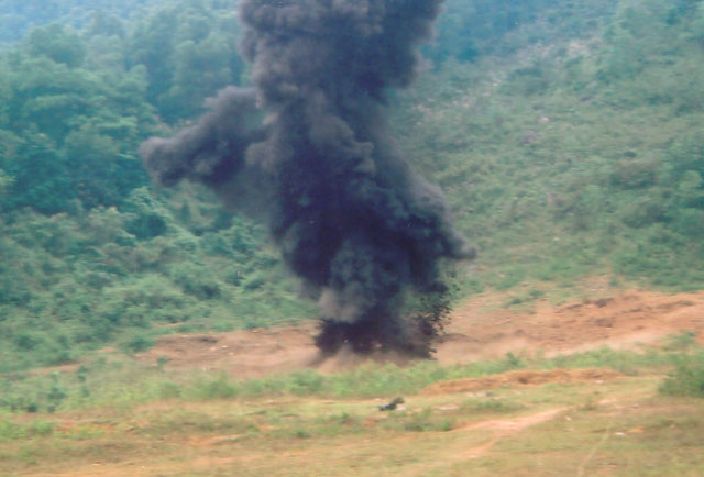 Land mine explosion in Viet Nam. Photo Credit.
