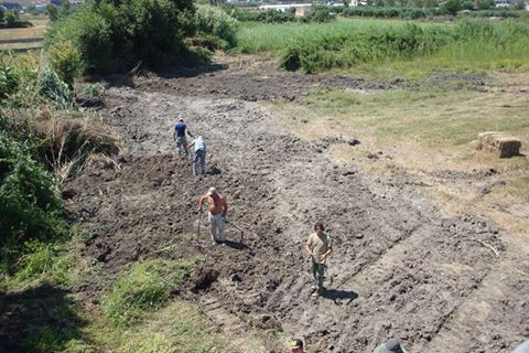 The 4 volunteers at work ( Fabio, Marco, Sergio and Francesco )