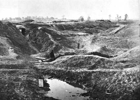 The crater in 1865, one year after its creation