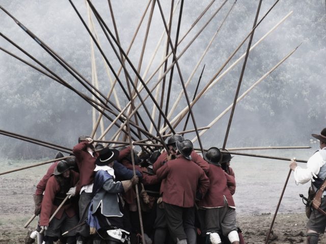 A pike Charge During a Re-enactment on Kent, England. Photo Credit 