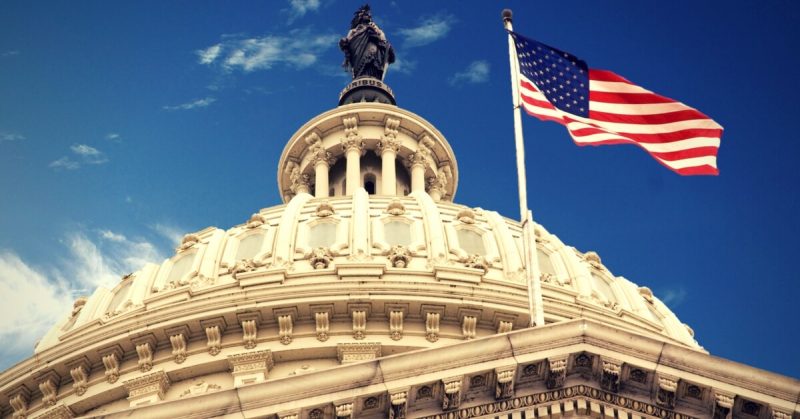 US Capitol Dome and The Flag. From Wikipedia Commons / David Maiolo / Public Domain