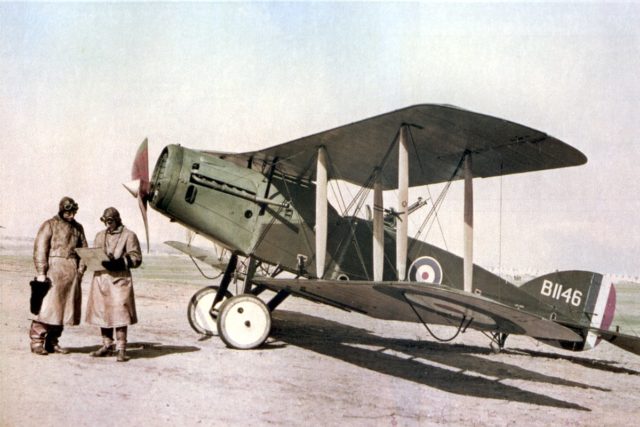 A Bristol F.2 Fighter, this is what Frankl was fighting with when he died in 1917. Image Source: Wikimedia Commons/ public domain.