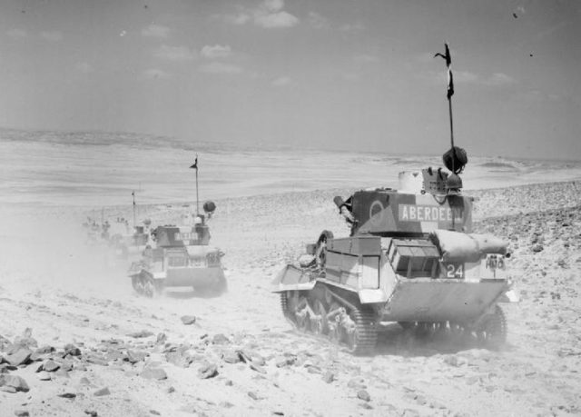 British Light tanks on patrol in North Africa, 1940. Wikipedia / Public Domain